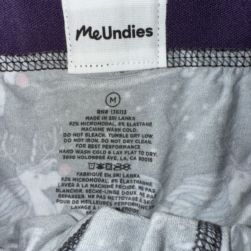 MeUndies Mens Medium‎ Gray Silver Unicorn Modal Boxer Briefs NWOT
